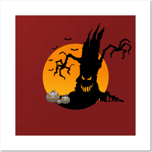 Scary tree Posters and Art